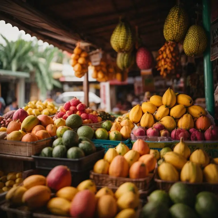 mexican fruit market stall